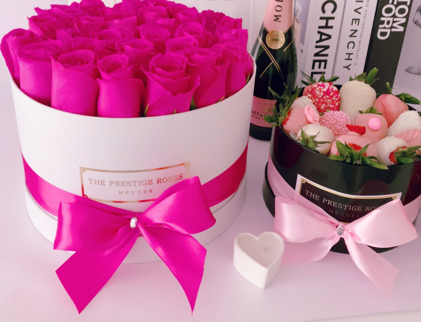 Caja de Fresas bañadas en chocolate | The Prestige Roses